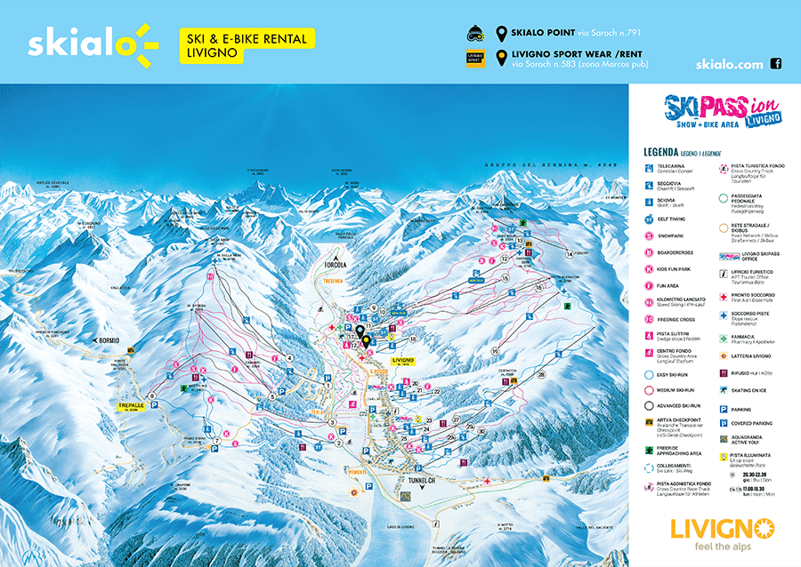 01 mappa piste sci livigno cartina impianti skialo noleggio sci
